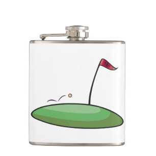 Petaca Agujero de Putting de Golf Green con Bandera 18