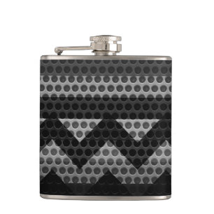 Petaca Agujero Metalizado de acero metálico 10