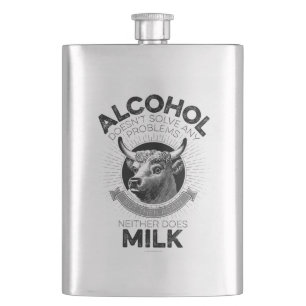 Petaca Alcohol frente a leche