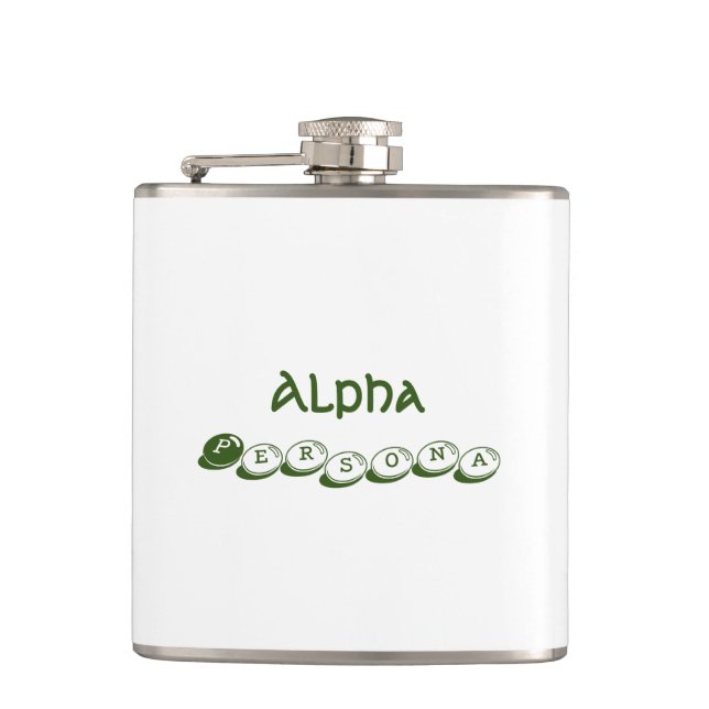 Petaca Alfa Persona Vinyl Envuelto Flask (Anverso)