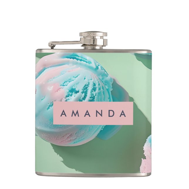 Petaca Algodón de Azúcar Personalizado Soñado con Pastel  (Anverso)