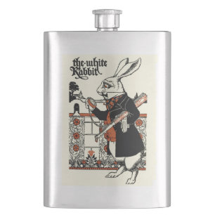 Petaca Alice Conejo Blanco Clásico País de las Maravillas