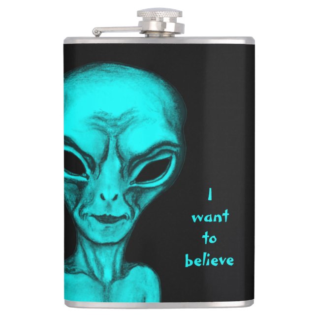 Petaca Alien, quiero creer (Anverso)