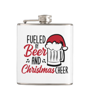 Petaca Alimentado por cerveza y Navidades alentadores