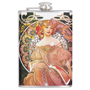 Petaca Alphonse Mucha Daydream Floral Vintage Art Nouveau