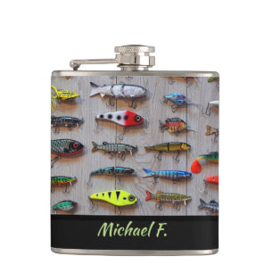 Petaca Alusión de pesca recreativa personalizada