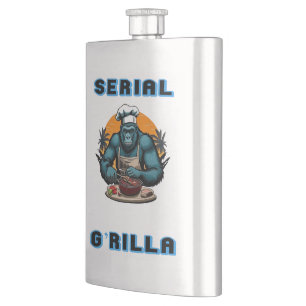 Petaca Ama de Cocina en Parrilla Serial G'rilla Divertido