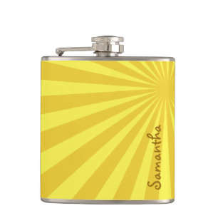 Petaca Amanecer amarillo "Añadir tu nombre"