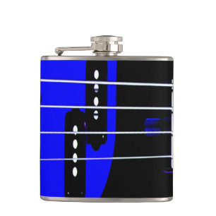 Petaca Amante de la música de guitarra azul eléctrica