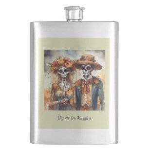 Petaca Amantes de Cráneos de Azúcar, personalizado