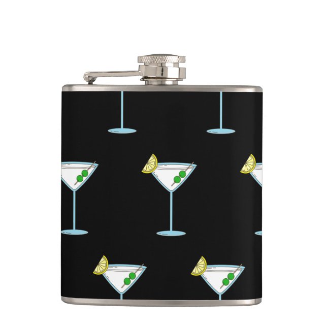 Petaca Amantes de Martini Copa de cóctel Barman Alcohol (Anverso)