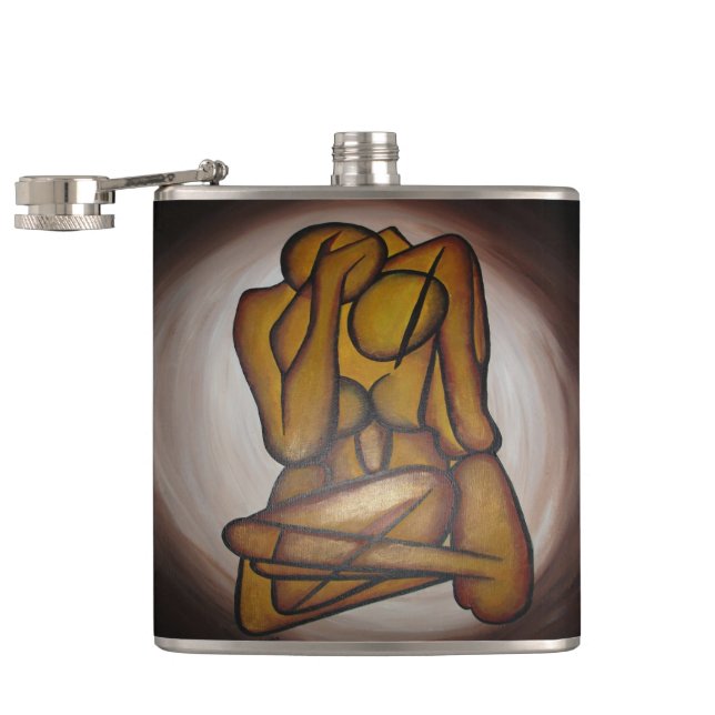 Petaca Amantes Del Arte Contemporáneo En Ochre Y Brow (Abierto)