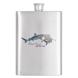 Petaca Amantes del tiburón blanco rotan vidrio