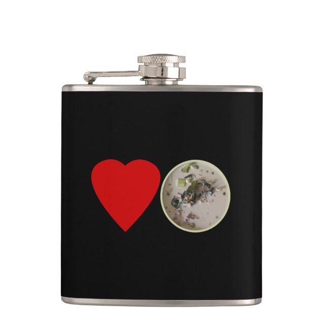 Petaca Amar el curry verde tailandés... Comida callejera  (Anverso)