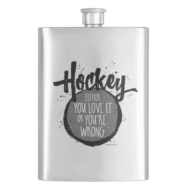 Petaca Amar la máscara de hockey (Anverso)