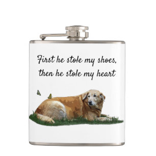 Petaca Amarillo Labrador Raza Mezclada Perro Bebida Flask