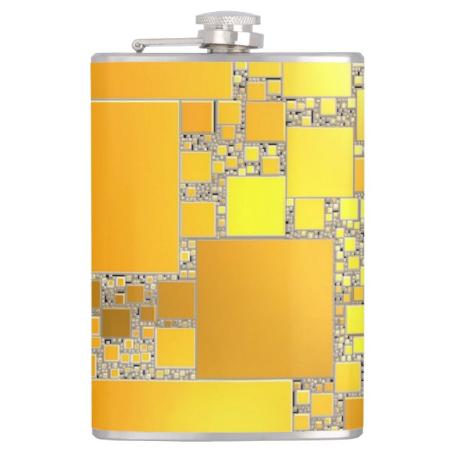 Petaca Amarillo y Naranja máscara cuadrada (Anverso)