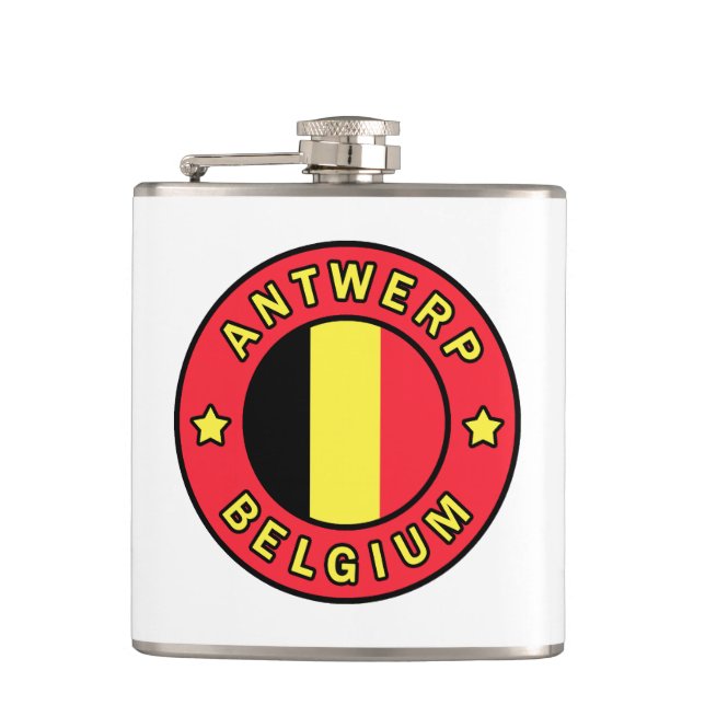 Petaca Amberes Bélgica (Anverso)
