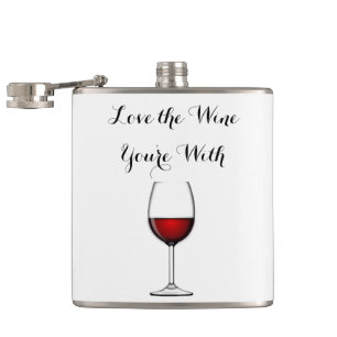 Petaca Ame el vino que usted está con