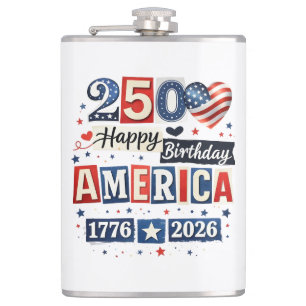 Petaca América 250 Feliz Cumpleaños   4 de julio de 2026