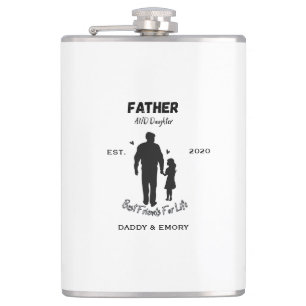 Petaca Amigas inseparables personalizadas de padre e hija