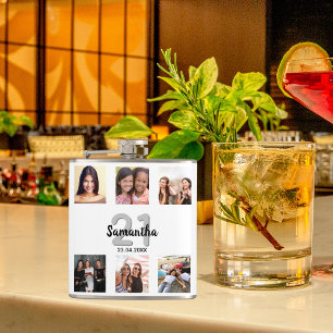 Petaca Amigos del collage de fotografías en monograma bla