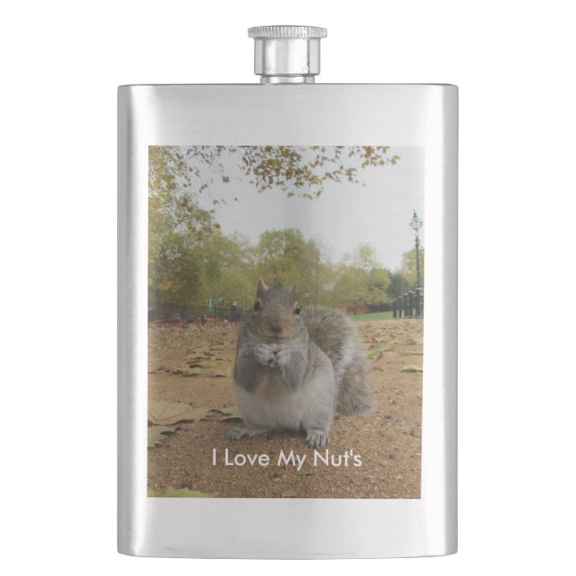 Petaca Amo mis nueces (Anverso)
