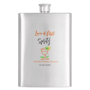 Petaca Amor a primera spritz naranja negro despedida de s