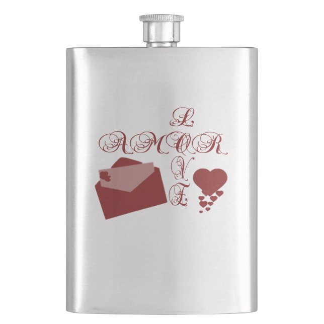 Petaca Amor Amor Valentine Design (Anverso)