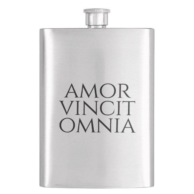 Petaca Amor Vincit Omnia (Anverso)