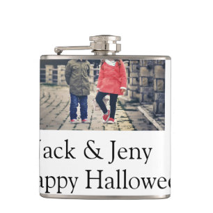 Petaca añadir nombre de texto de foto niños de Halloween 