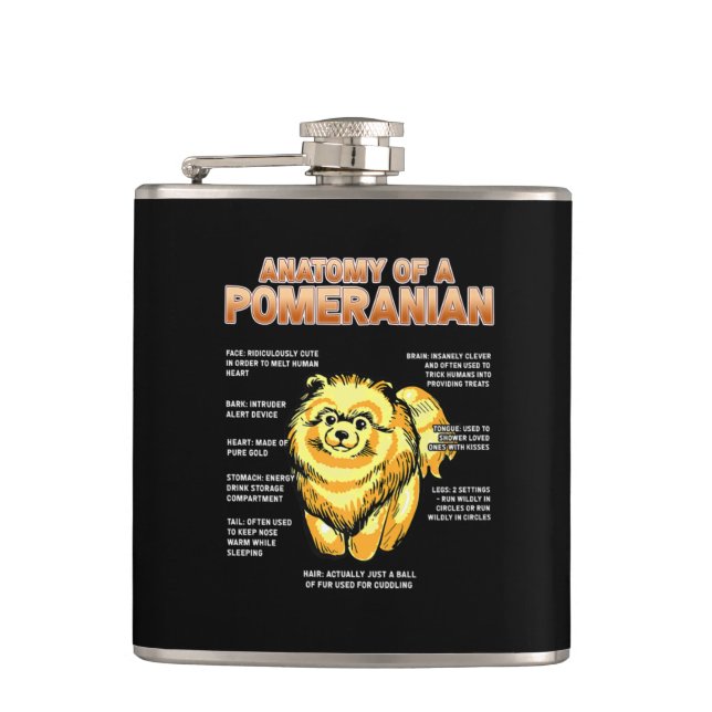 Petaca Anatomía de un Pomerania (Anverso)