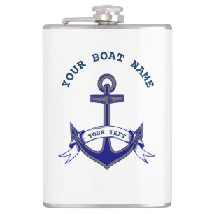Petaca Anchor Personalizado Nautical Naval Flask