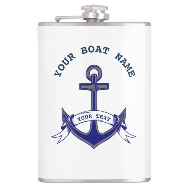 Petaca Anchor Personalizado Nautical Naval Flask (Anverso)