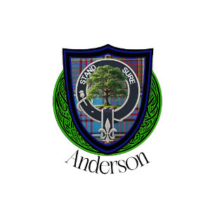 Petaca Anderson Scottish Clan Tartán y Escudo