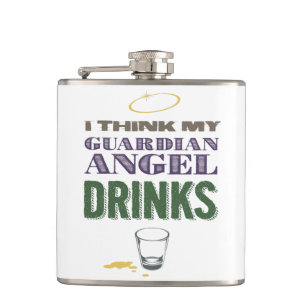 Petaca Ángel de guarda alcohólico