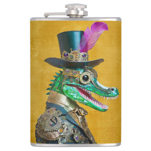 Petaca Animal de fiesta de Carnaval Steampunk Lagarto