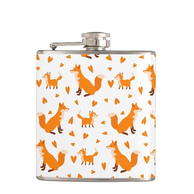 Petaca Animal salvaje del Día de las Madres Feliz Fox Bab (Anverso)