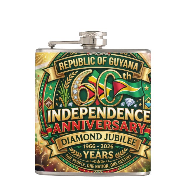 Petaca Aniversario 60 de la Independencia de la República (Anverso)