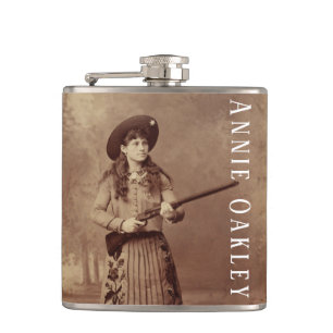 Petaca Annie Oakley Sharpshooter Vinyl Wrapped Flask