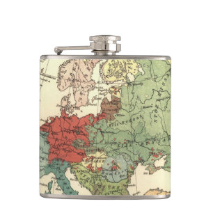 Petaca Antigüedad mundial de los países del mapa de Europ