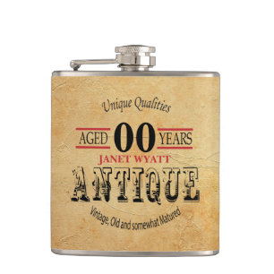 Petaca Antigüo Rústico Cumpleaños 00