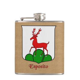 Petaca Apellido italiano Esposito Escudo heráldico