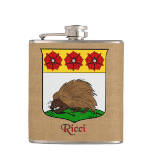 Petaca Apellido italiano Ricci Heraldic Shield