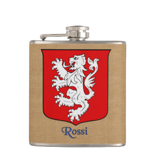 Petaca Apellido italiano Rossi Heraldic Shield