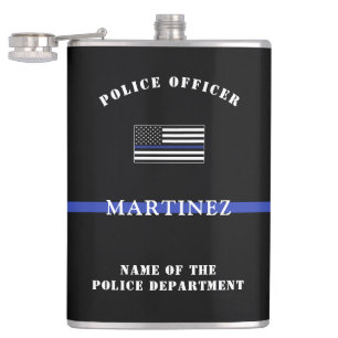 Petaca Apreciación del personalizado Thin Blue Line Polic