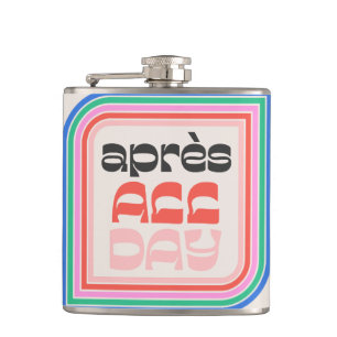 Petaca Après All Day 700 Retro Striped Type Flask