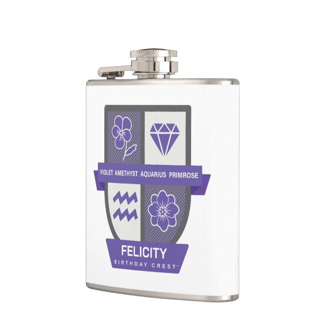 Petaca Aquarius Birthday Crest™ for February 1-18 (Izquierda)