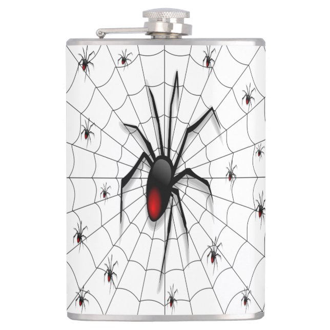 Petaca Araña de viuda negra y bebés - (Anverso)