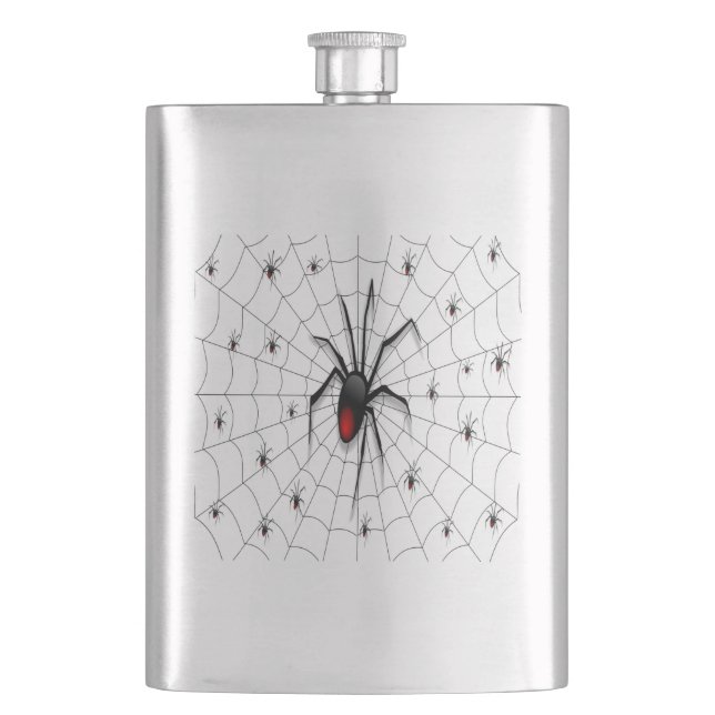 Petaca Araña de viuda negra y bebés - (Anverso)